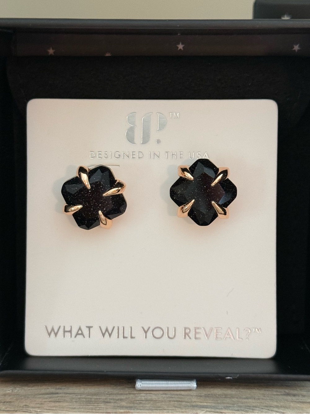 Bomb Party Obsidia Earrings “The Fractra Studs” Brand New!